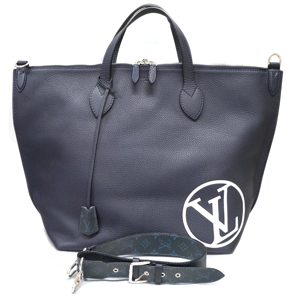 Louis Vuitton Tote Eastside leather Shoulder Navy Bag Zip